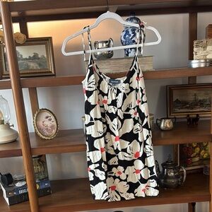 Modcloth Black and White Floral Midi Dress